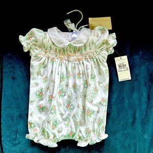 Ralph Lauren Layette Floral Romper Size 3M New with Tags
